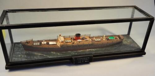 A 1930's/40's scratch built scale model of the steam ship MV Rochester Castle