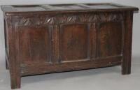 An 18thC oak coffer