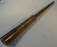 A 19thC brass telescope by Barber of London