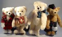 Three Merrythought Limited Edition mohair teddy bears