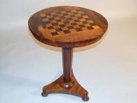 A William IV rosewood games table