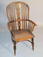 An oak Windsor chair