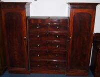 A Victorian mahogany combination wardrobe chest