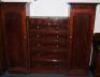 A Victorian mahogany combination wardrobe chest