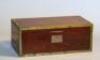 A Georgian mahogany and brass bound writing slope
