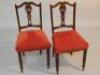 A pair of Victorian bedroom chairs