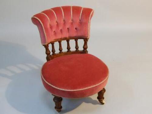 A Victorian mahogany club chair