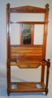 An Edwardian mahogany hall stand