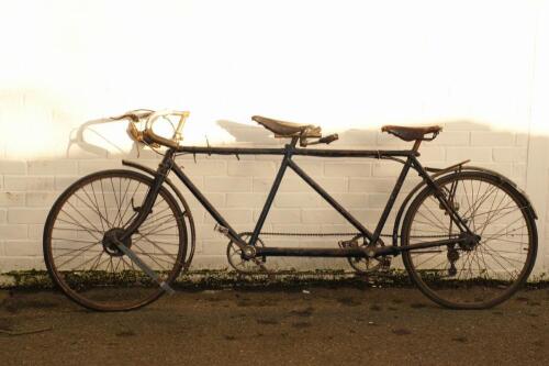 A 1927 Rudge Whitworth tandem bicycle.