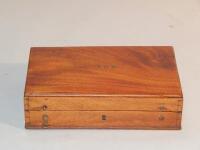 An early 20thC mahogany pistol case