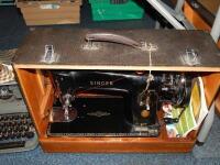 A cased Single manual sewing machine