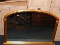 A gilt framed overmantel.