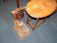 An oak occasional table