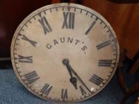 A Gaunts enamelled clock face