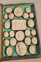 A collection of 19thC Grand Tour plaster medallions of classical portrait cameos from the Museo Vati