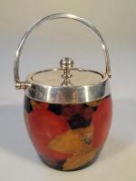 A Moorcroft pomegranate pattern preserve jar