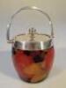 A Moorcroft pomegranate pattern preserve jar