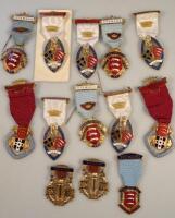 A collection of Masonic steward's jewels