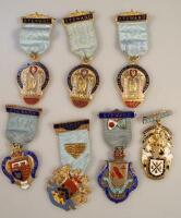 A collection of Masonic steward's jewels for the Royal Masonic Institution for boys