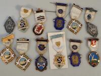 A collection of Masonic steward's jewels for the Royal Masonic Institute for girls