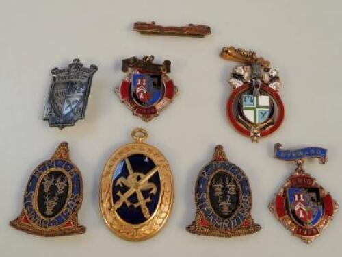 Various Masonic jewels and insignia