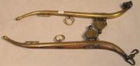 A pair of 19thC brass encased horse hames.