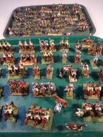 A collection of modern cold painted lead Napoleonic military figures.