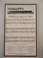 SS Titanic postcard 'Nearer my God to thee' with postmark for 1912.