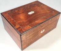 A Victorian rosewood jewellery box