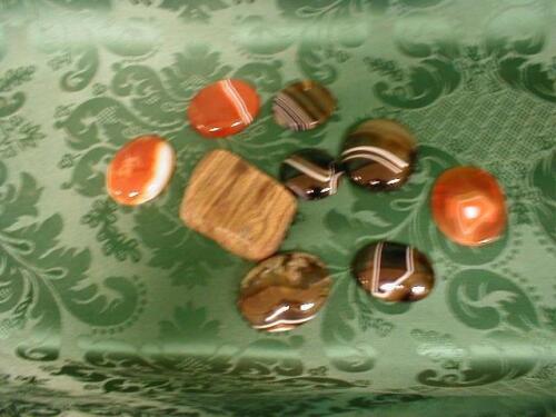 A Collection of polished agate stones