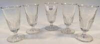 A set of five dwarf ale glasses late 19thC/early 20thC