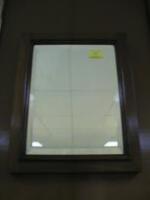 A mahogany framed rectangular mirror with bevel plate 15 3/4" x 12 1/2"