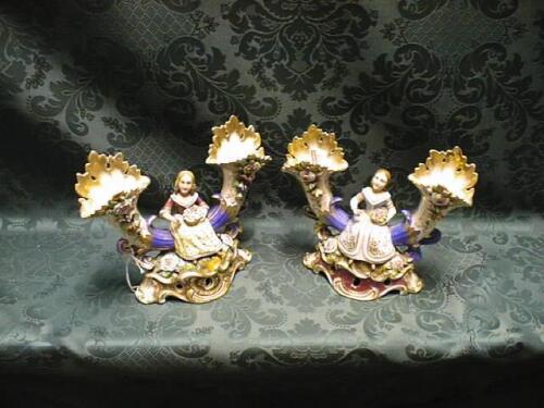 A pair of mid-19thC German figure groups