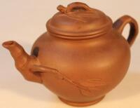 A Chinese red ware teapot