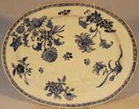 A Chinese export blue and white serving platter