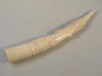 A carved tusk