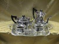 A Viners silver plated 4-piece London shape tea and coffee service together