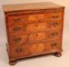 An 18thC and later walnut and inlaid chest of drawers