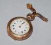 A Victorian 9ct gold fob watch