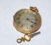 An Edwardian key wind fob watch