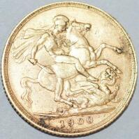 A gold sovereign