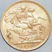 A gold sovereign