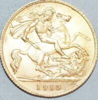 A gold half sovereign