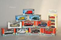 A large quantity of boxed diecast cars