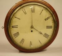 A 19thC mahogany cased circular wall clock