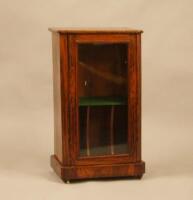 A late 19thC walnut music cabinet