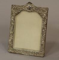 A silver photo frame