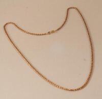 A 9ct rose gold rope twist necklace