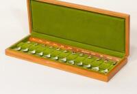 A cased set of The Royal Horticultural Society Flower spoons