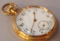 A 1930s Elgin gold plated pocket watch